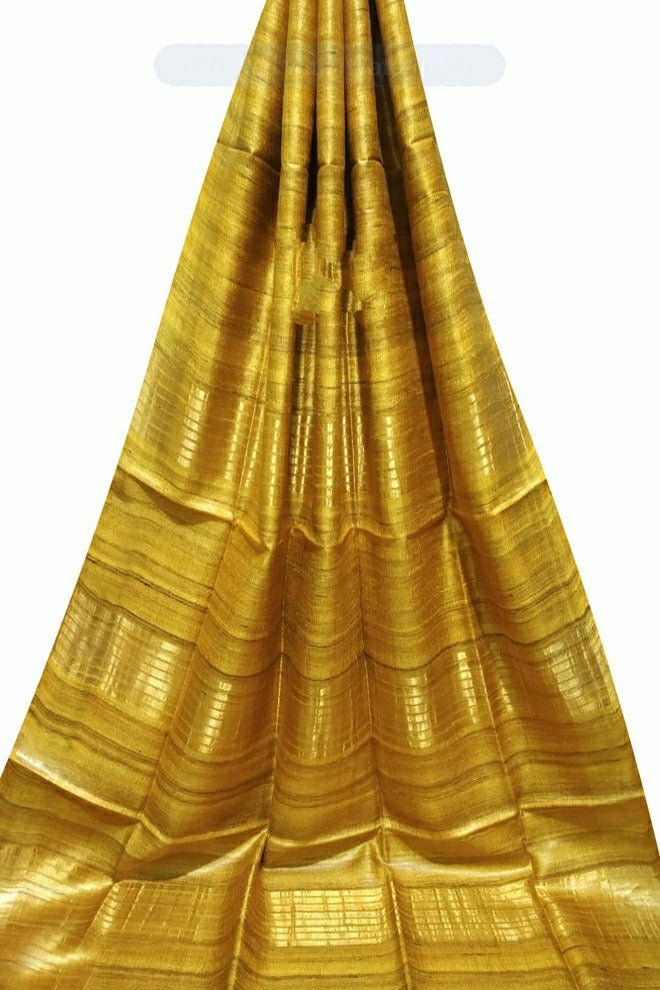 bhagalpuri tussar ghicha silk saree - linenworldonline.in
