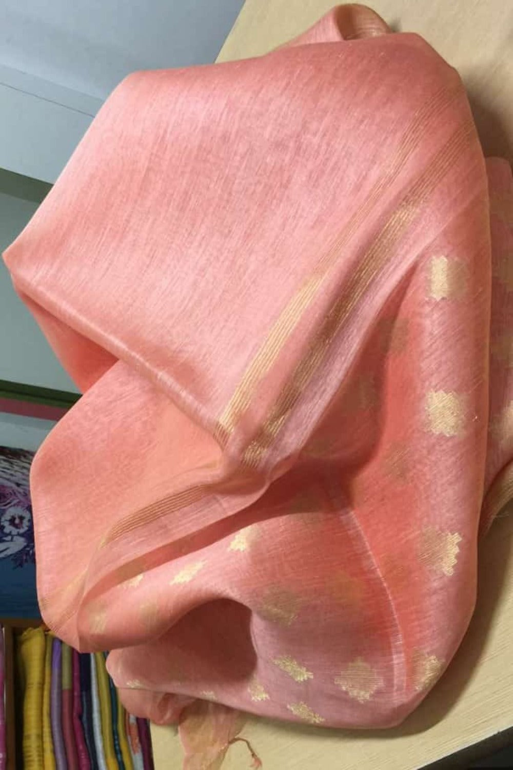 Fletcher Linen Dobi Woven Saree - linenworldonline.in
