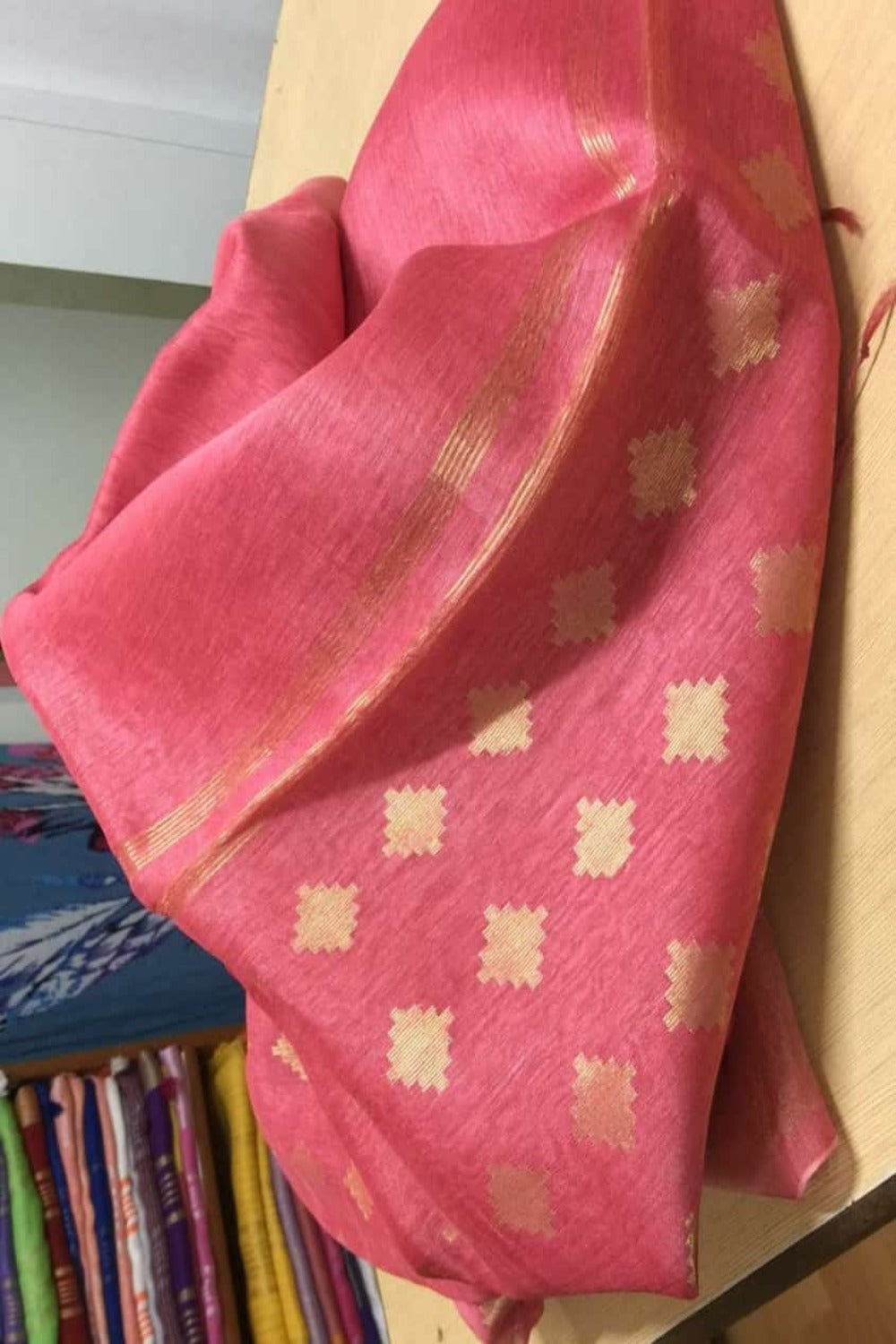 dobby woven fletcher silk linen saree - linenworldonline.in