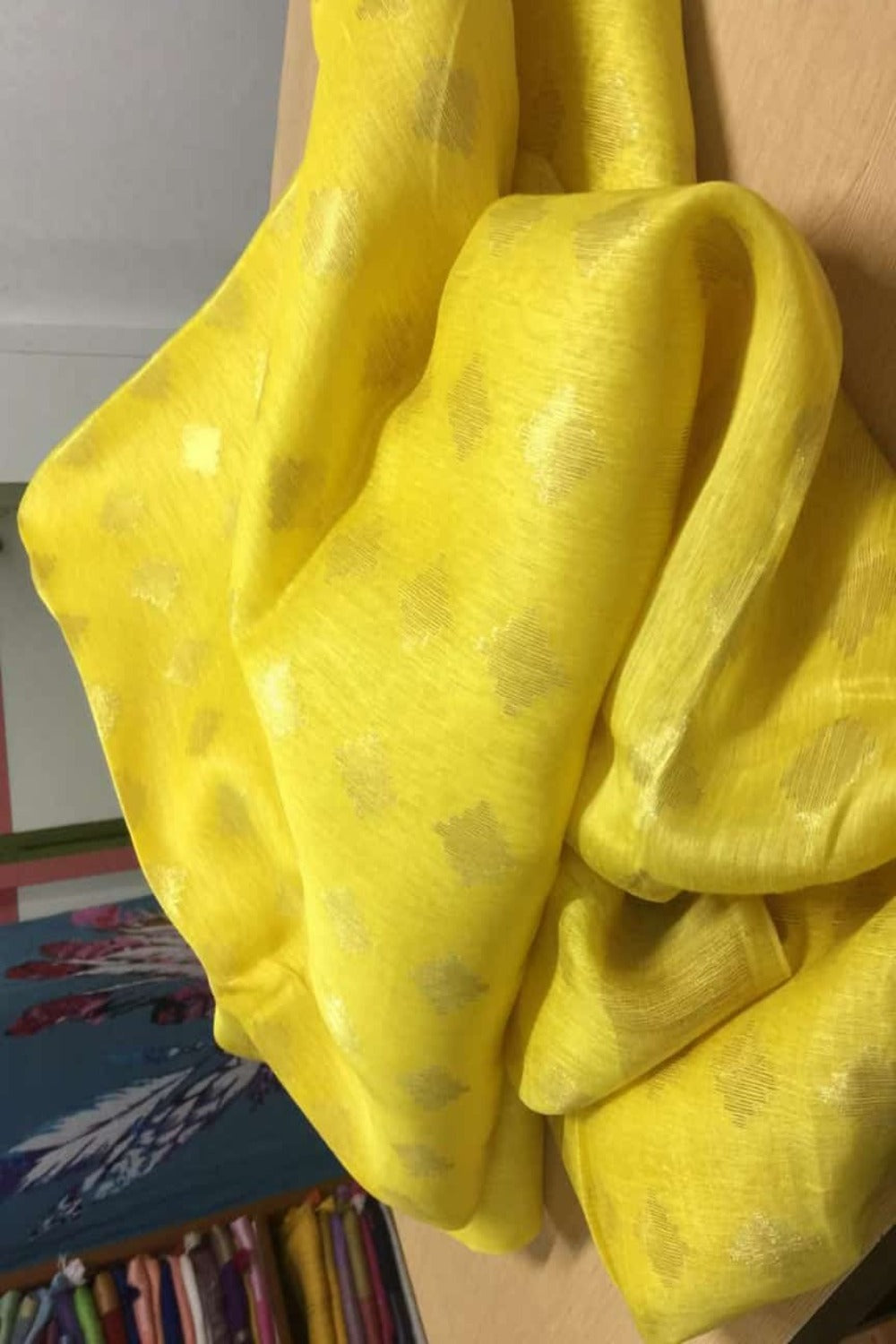 dobby woven fletcher silk linen saree - linenworldonline.in