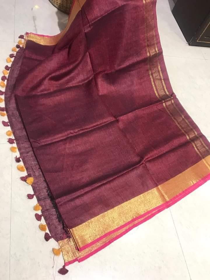 linen saree