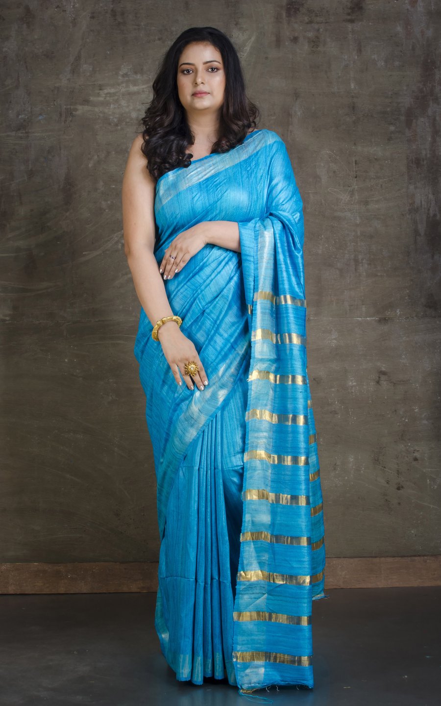 bhagalpuri handloom pure tussar ghicha silk saree