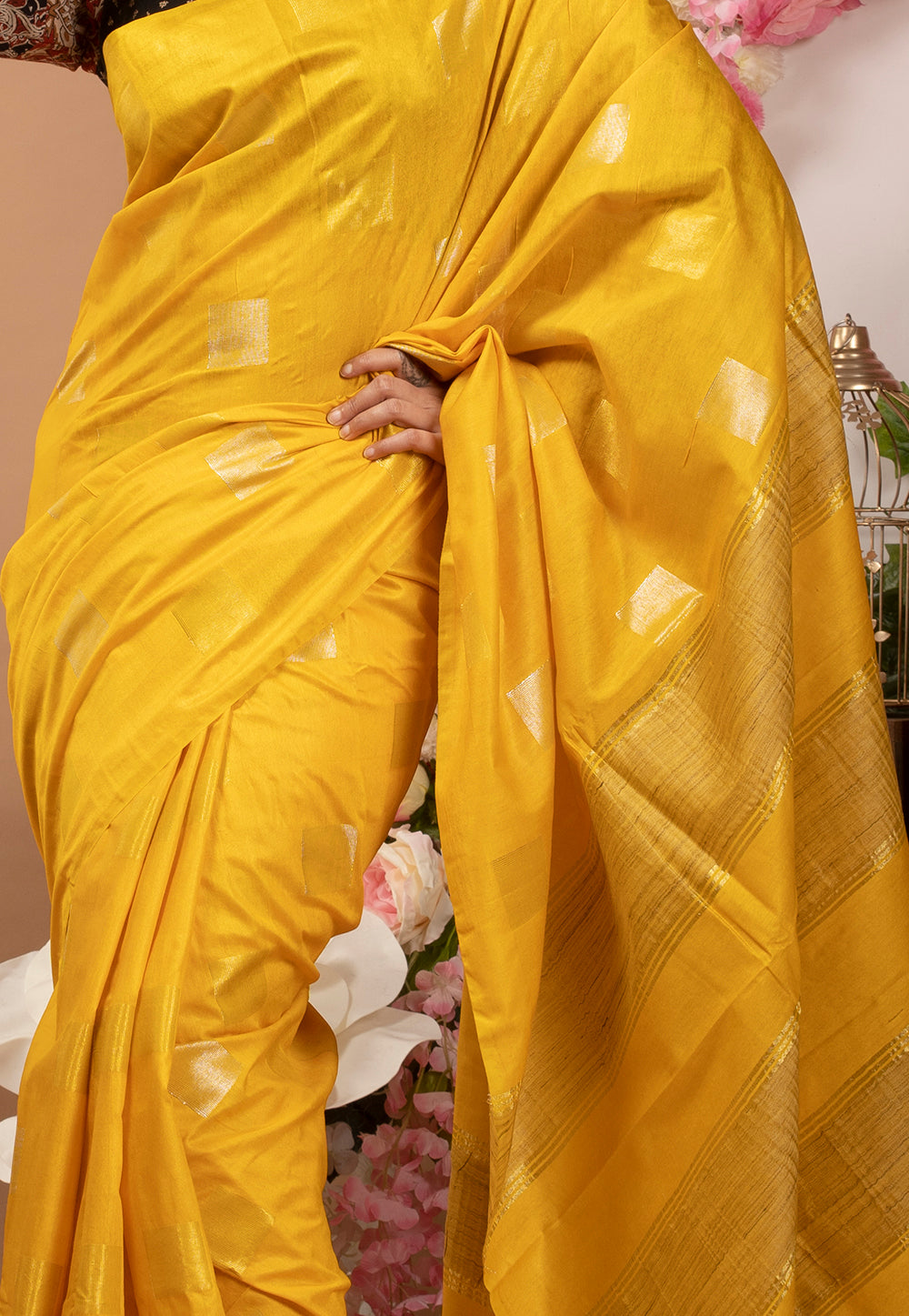 Dobi Woven Kota Staple Silk Saree - linenworldonline.in