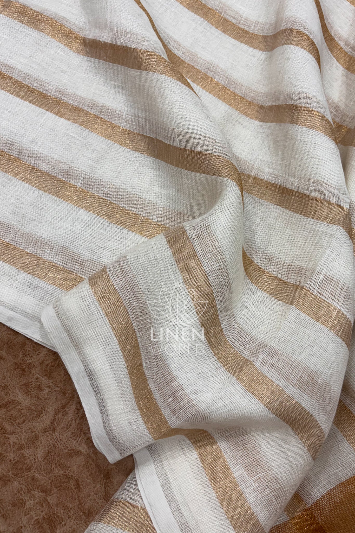 onam special pure linen saree - linenworldonline.in