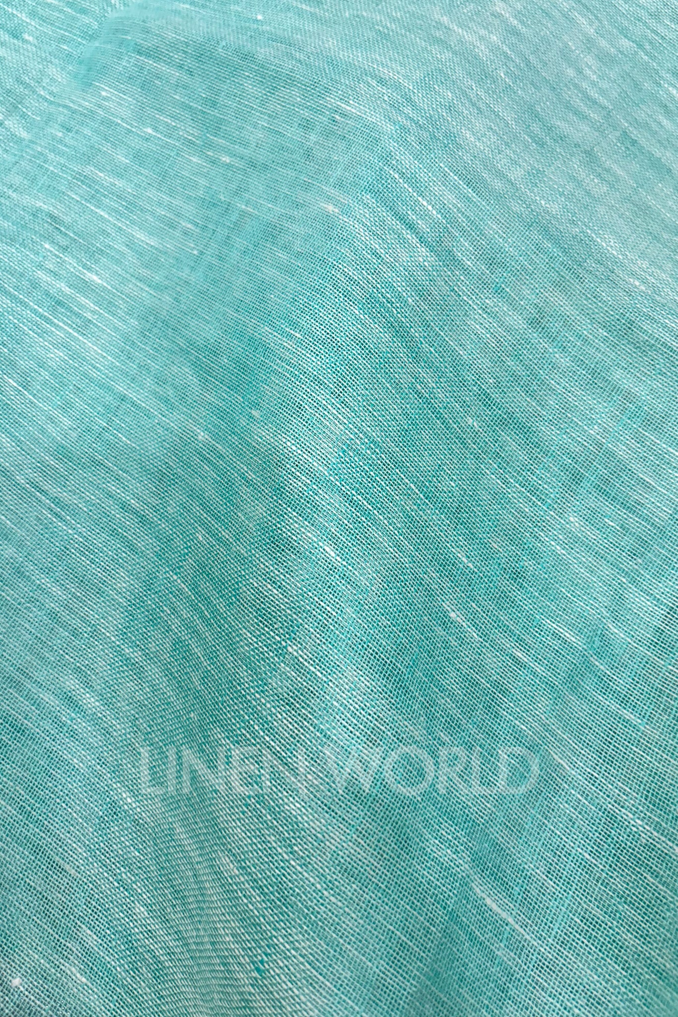 sea green handwoven pure linen saree - linenworldonline.in