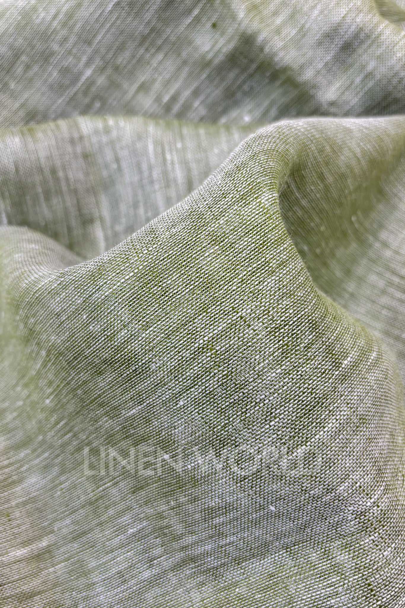 green handwoven pure linen saree - linenworldonline.in