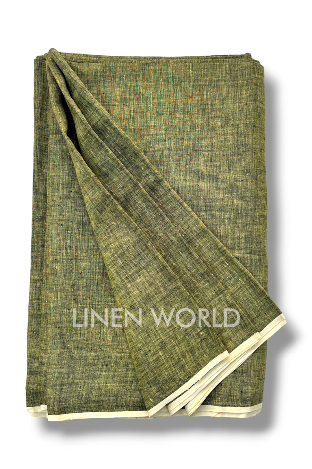 khaki pure linen 60 lea shirting fabric - linenworldonline.in