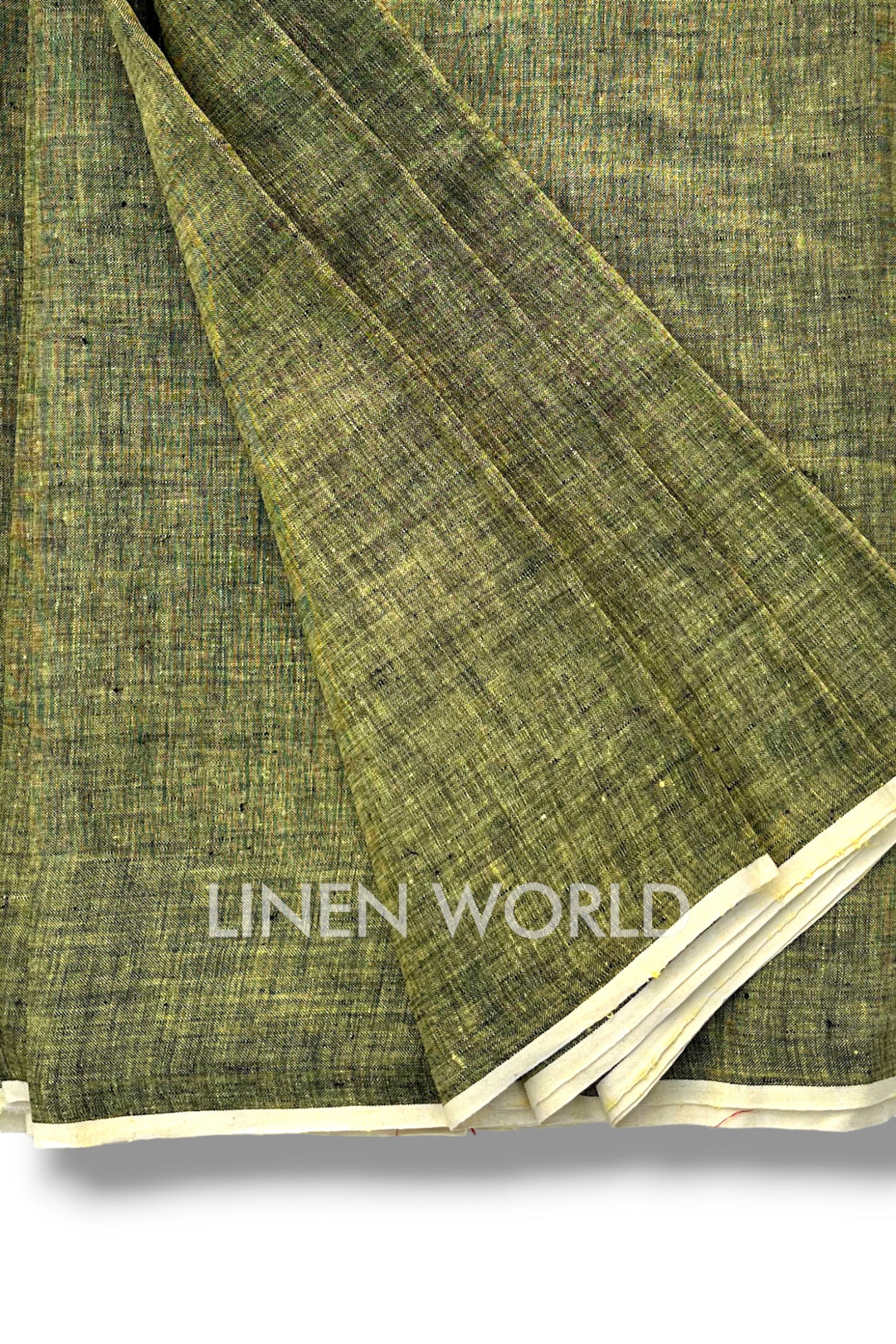 khaki pure linen 60 lea shirting fabric - linenworldonline.in