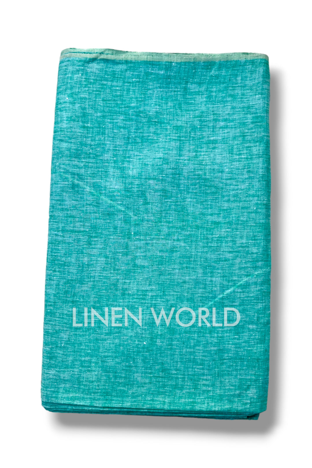 sea green pure linen 60 lea shirting fabric - linenworldonline.in