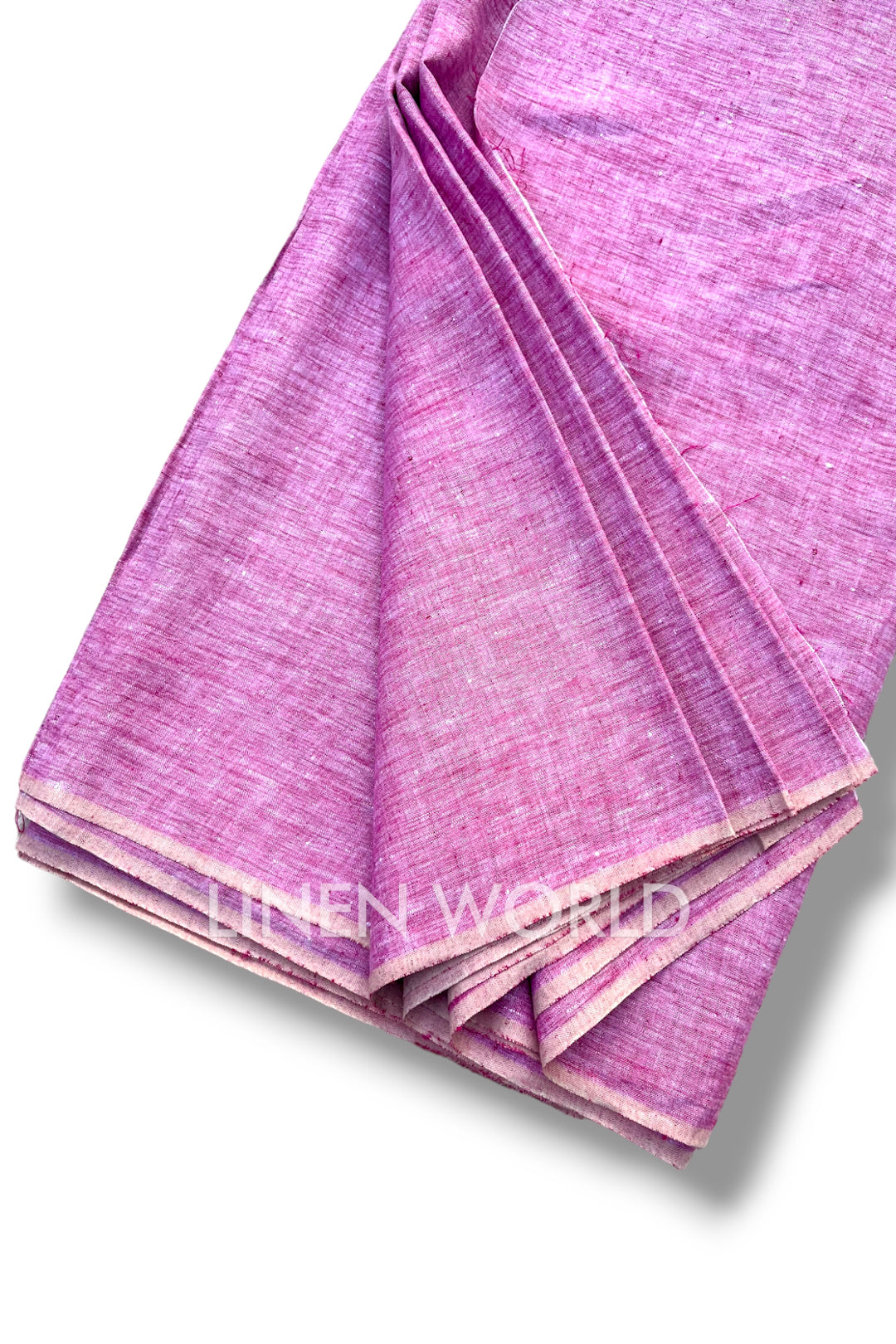 lavender pink pure linen 60 lea shirting fabric - linenworldonline.in