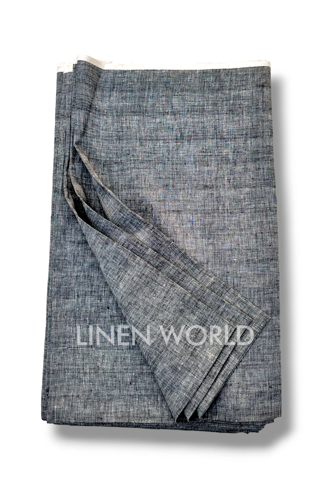 grey pure linen 60 lea shirting fabric - linenworldonline.in