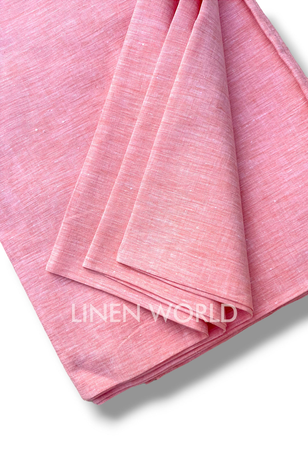 peach pure linen 60 lea shirting fabric - linenworldonline.in