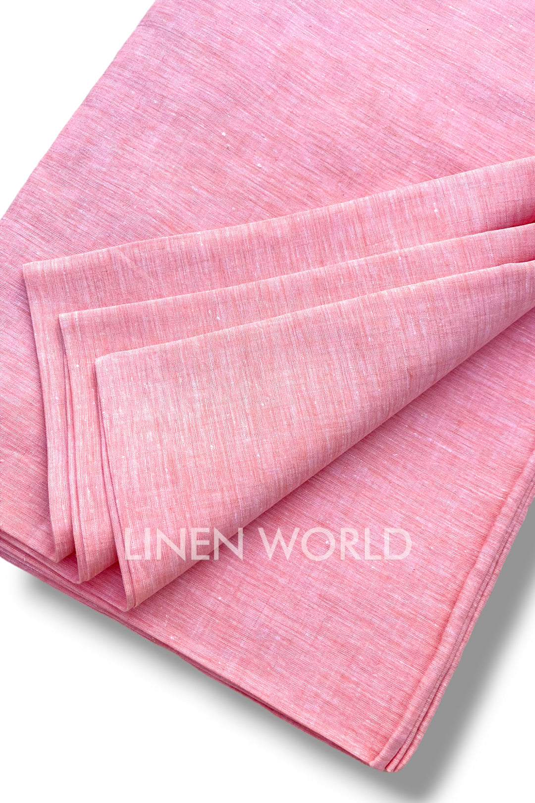 peach pure linen 60 lea shirting fabric - linenworldonline.in