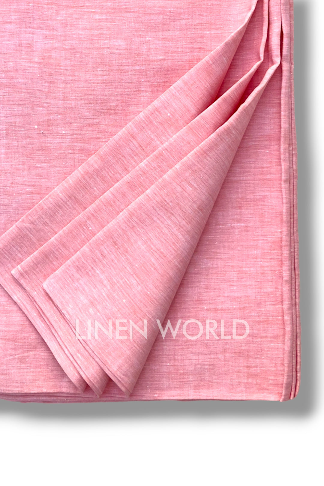 peach pure linen 60 lea shirting fabric - linenworldonline.in