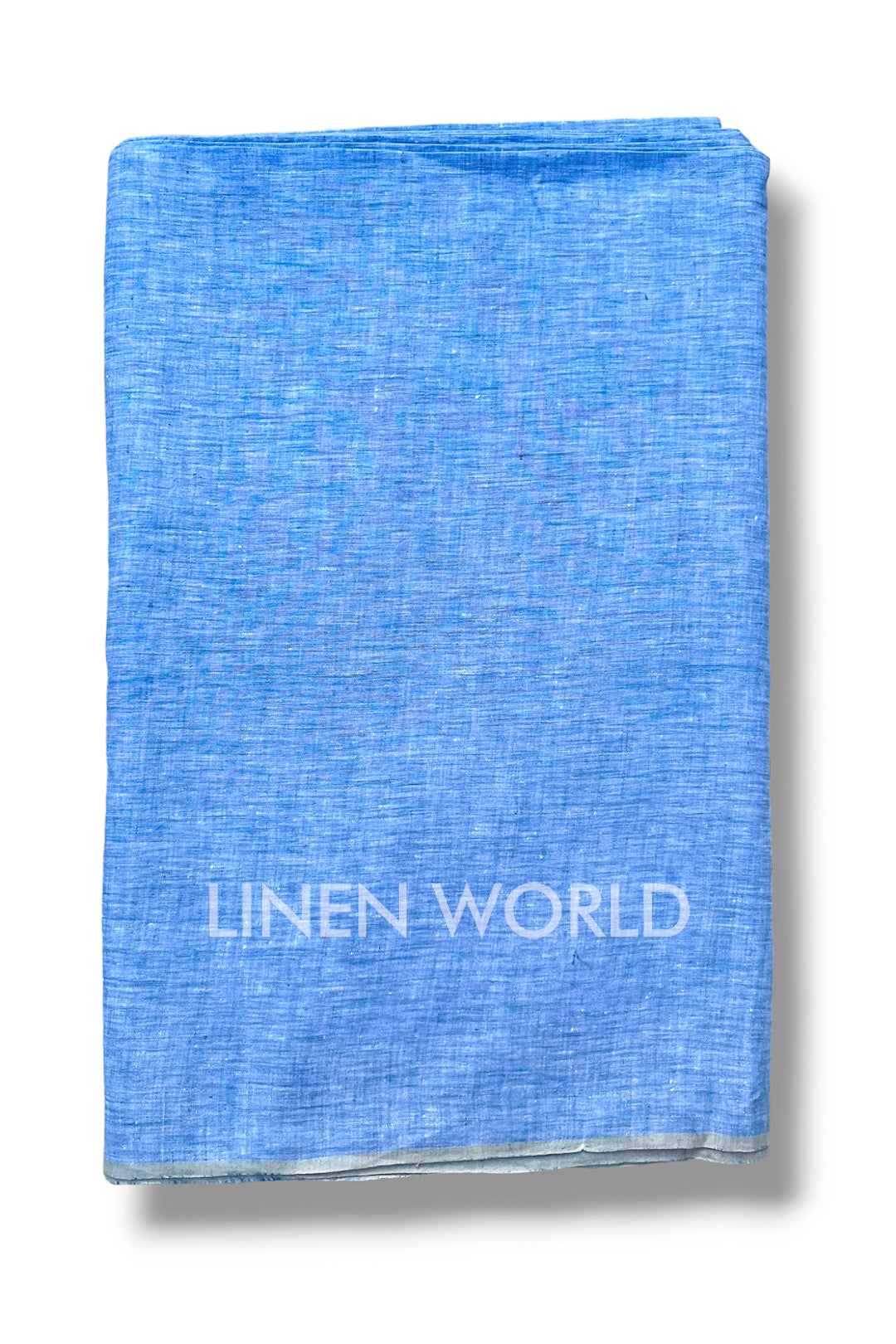 denim blue pure linen 60 lea shirting fabric - linenworldonline.in