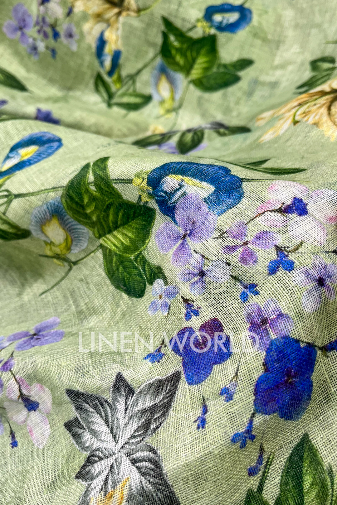 fazeen: digital printed pure linen saree - linenworldonline.in