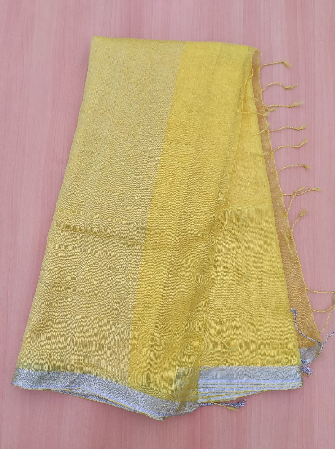 Exclusive Handwoven Silk Linen Saree