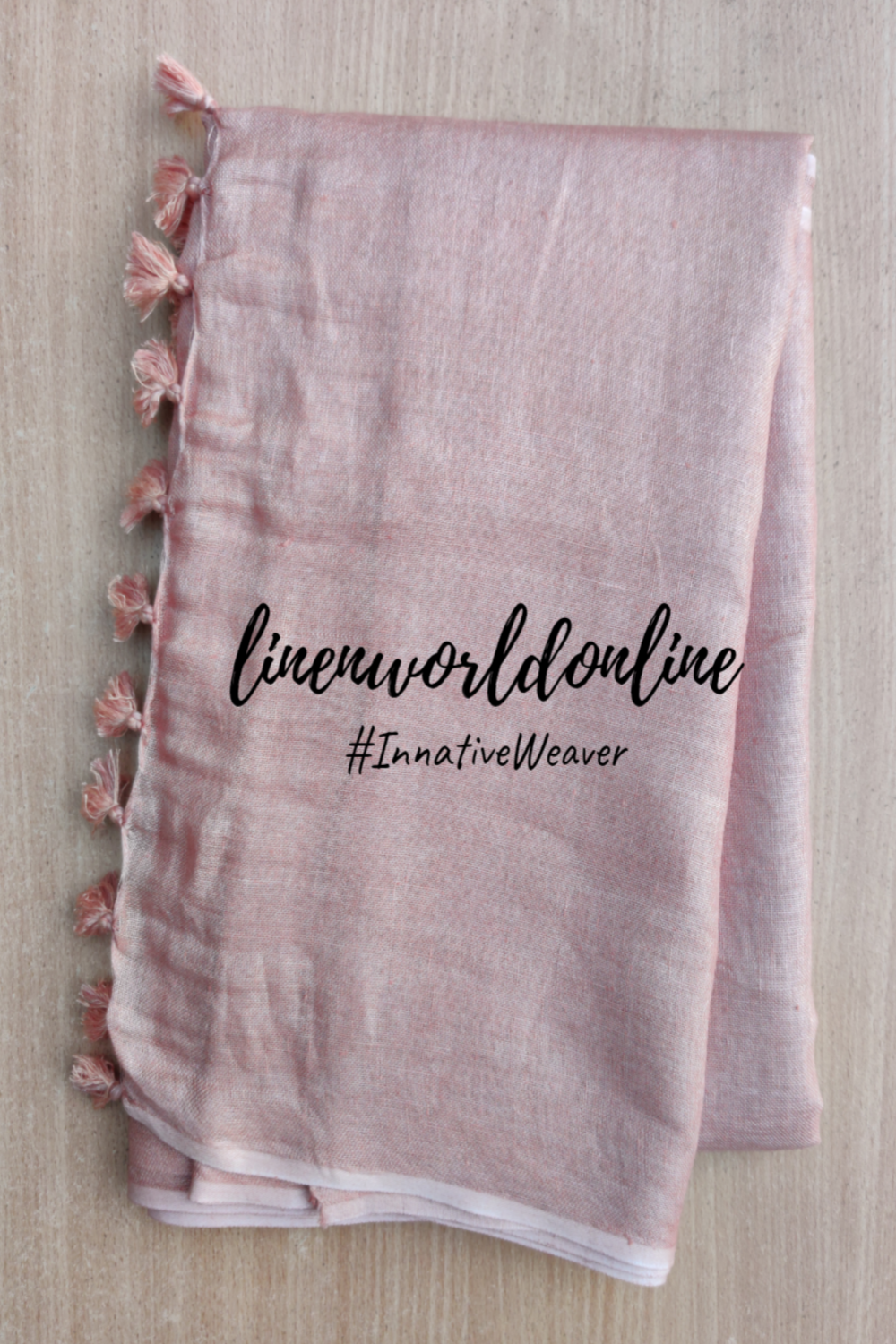 thatch handloom woven pure linen saree - linenworldonline.in