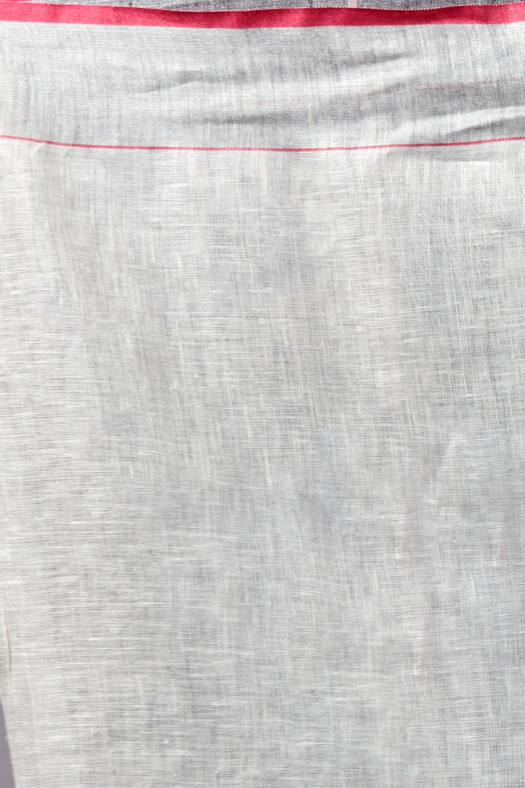 grey dobiwoven pure linen saree - linenworldonline.in