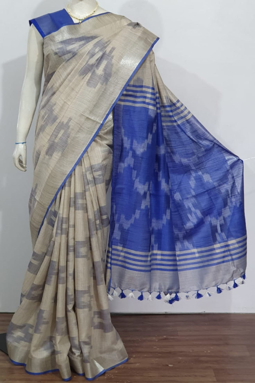 handwoven cotton ikat saree - linenworldonline.in