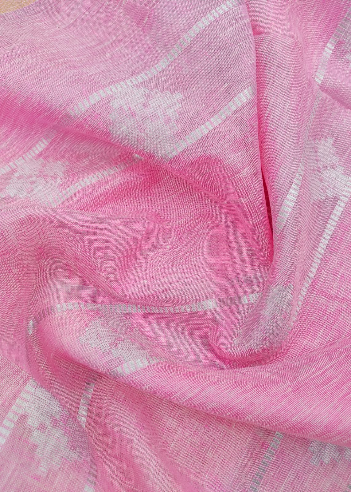 Exclusive Dobi Woven Pure Linen Saree - linenworldonline.in