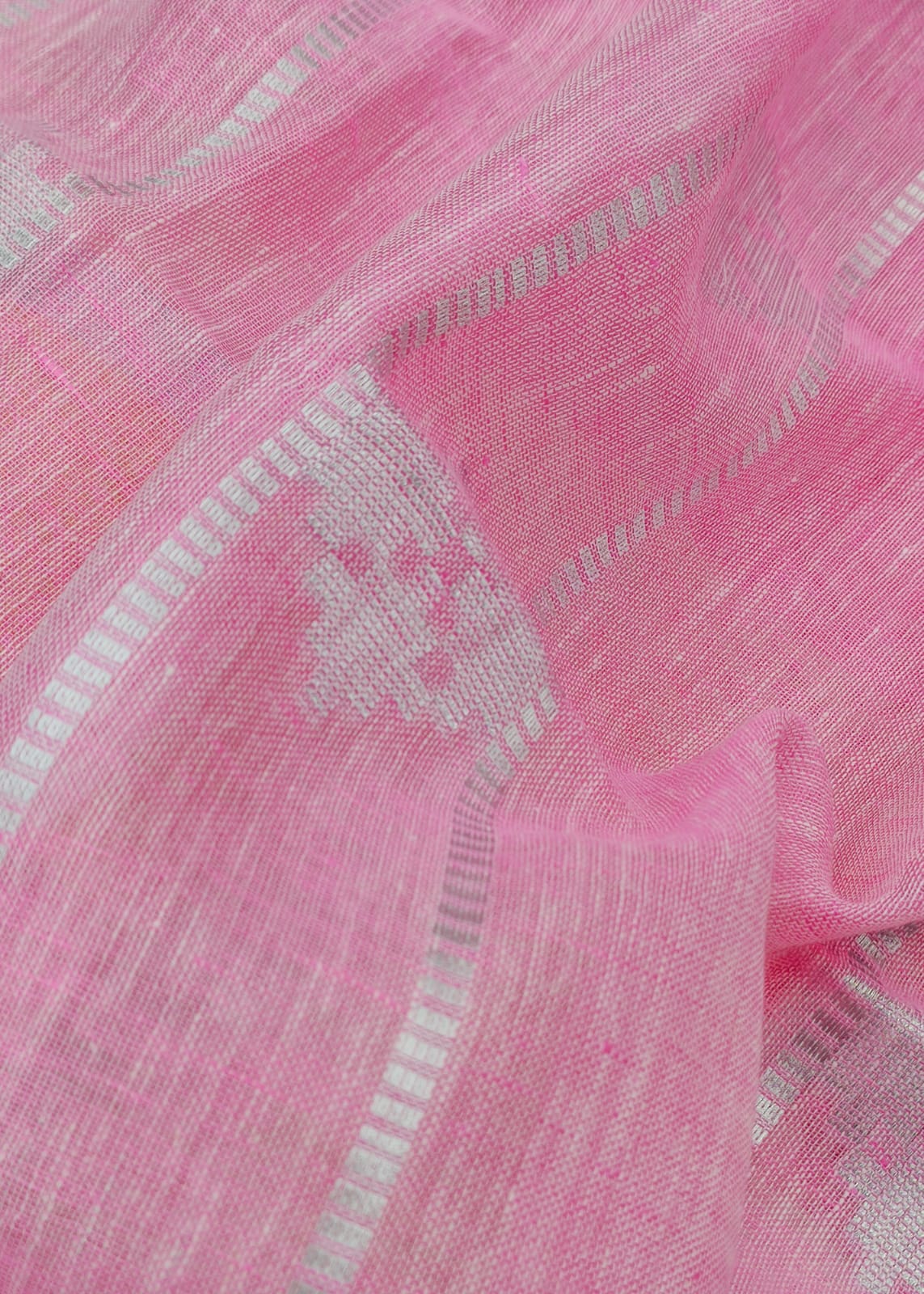 Exclusive Dobi Woven Pure Linen Saree - linenworldonline.in