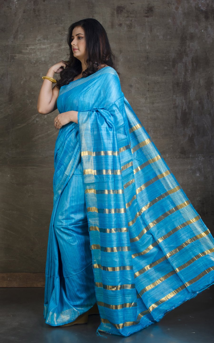 bhagalpuri handloom pure tussar ghicha silk saree